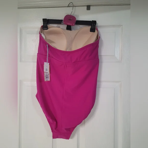 Kona Sol Pink One-Piece Swimsuit - Picture 3 of 7